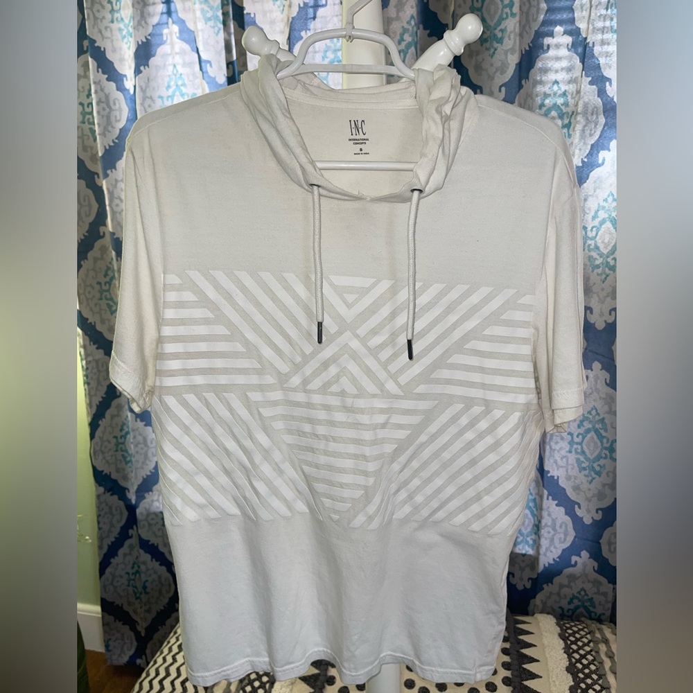 I.N.C Short sleeve T-shirt with drawstring Hood